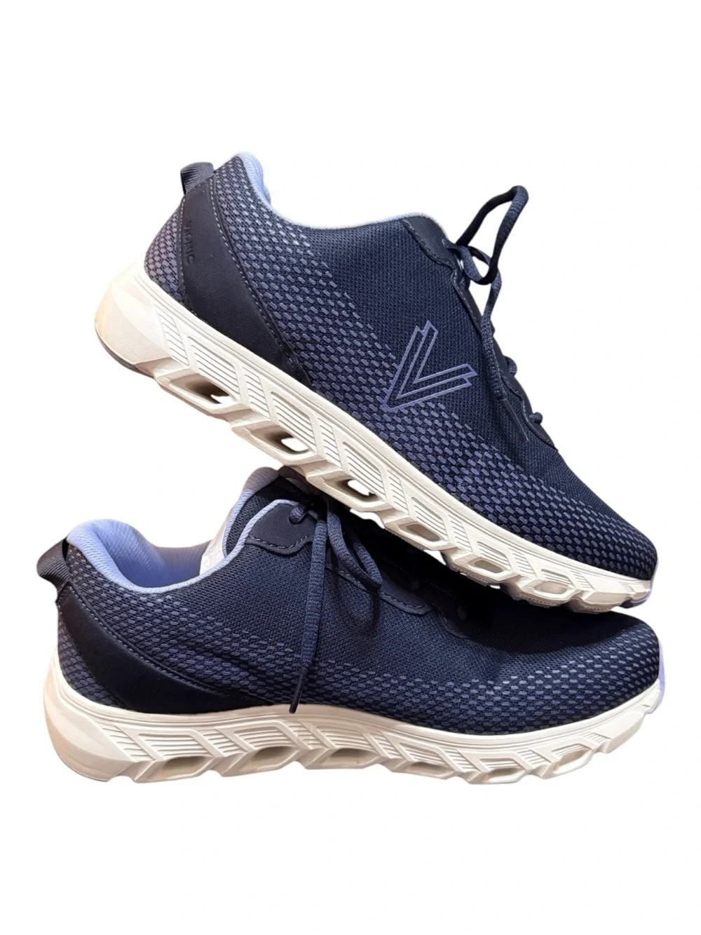 Vionic Walk Strider Knit Sneakers Men’s Size 10 Wide Navy Blazer NIB